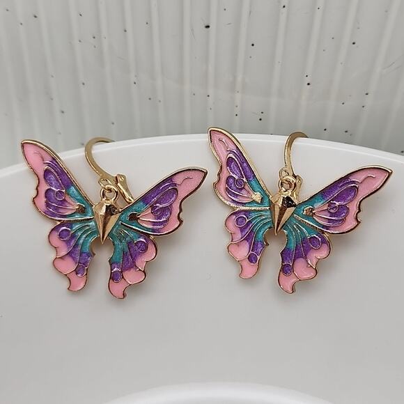 Pastel Butterfly Earrings - Picture 4 of 8